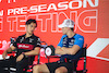 TEST BAHRAIN, (L to R): Zhou Guanyu (CHN) Alfa Romeo F1 Team e Logan Sargeant (USA) Williams Racing in the FIA Press Conference.
25.02.2023. Formula 1 Testing, Sakhir, Bahrain, Day Three.
- www.xpbimages.com, EMail: requests@xpbimages.com © Copyright: Bearne / XPB Images